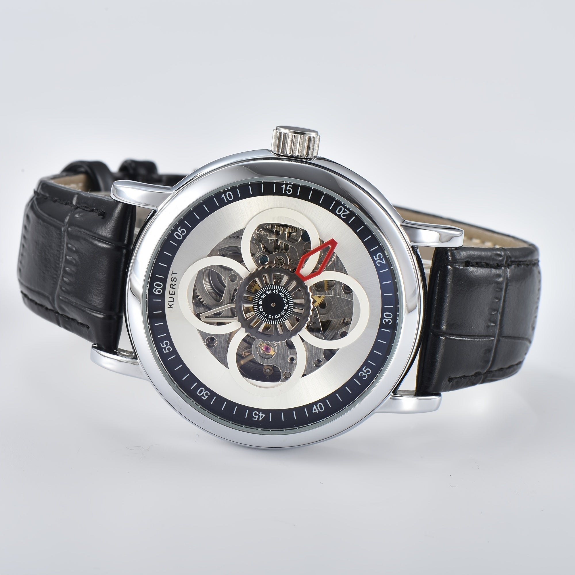 KUERST Butterfly Double Snap Automatic Mechanical Watch Waterproof Four Leaf Fac