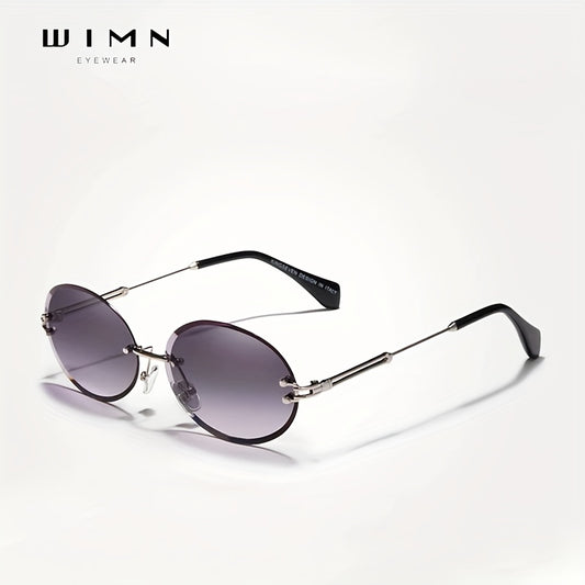 WIMN Oval Sunglasses Men Rimless Men Sun Glasses Vintage Alloy Frame