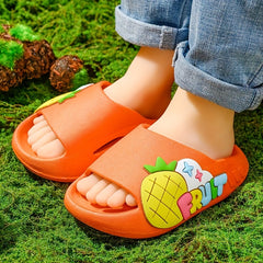 Cartoon Fruit Girls Slippers Comfortable Breathable Non slip Indoor Bathroom