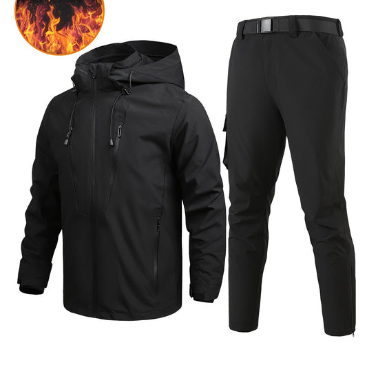 Men's Hooded Waterproof Trekking Outfits for Outdoor Hiking