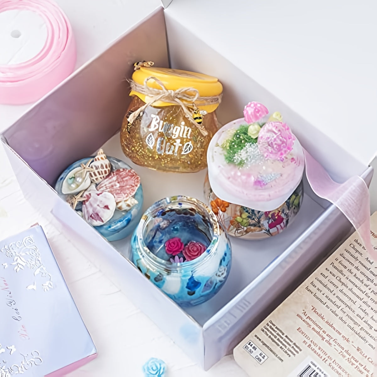 Silicone Jar Resin Molds With Lid