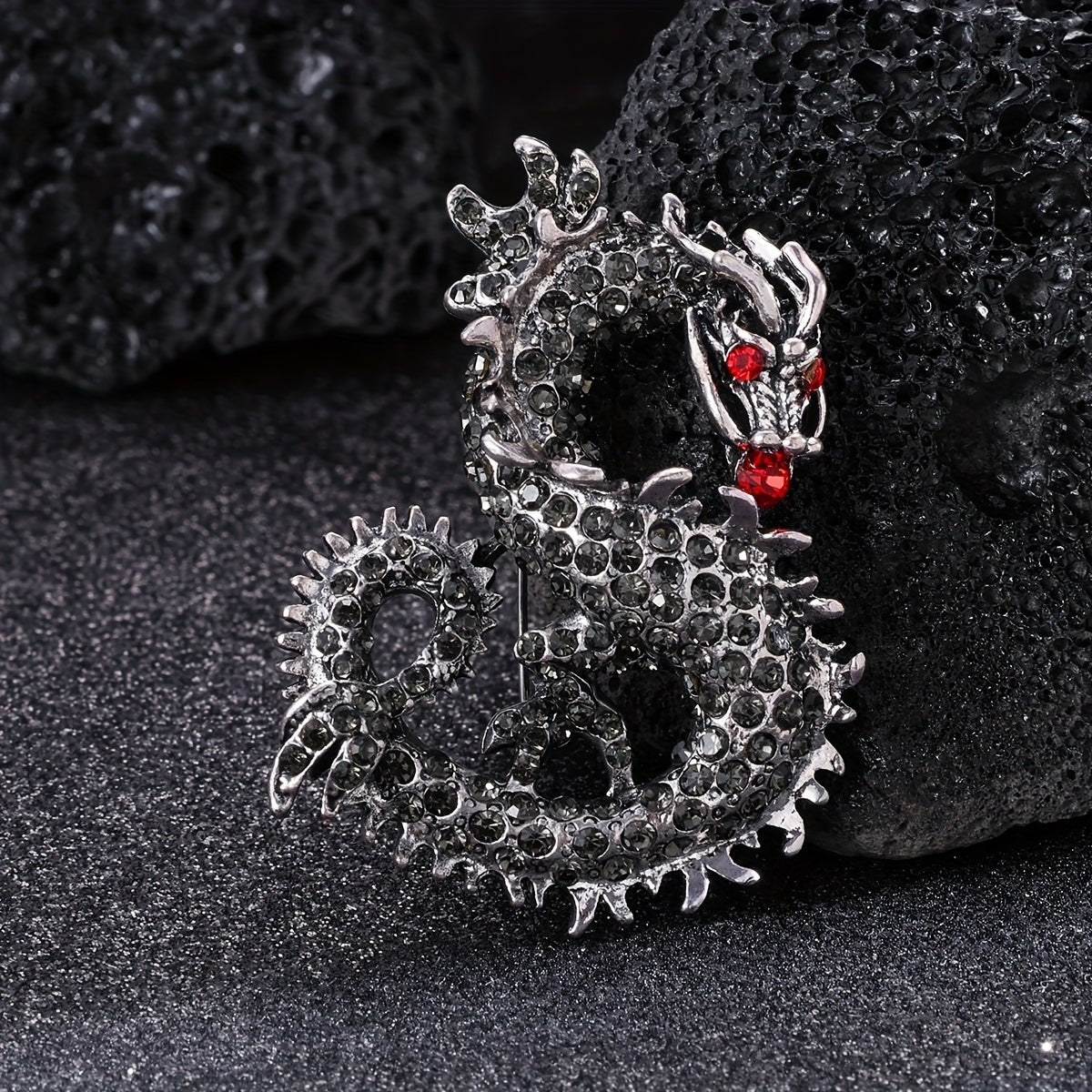 Gothic Ice Dragon Brooch Hip Hop Rapper Jewelry Accessory