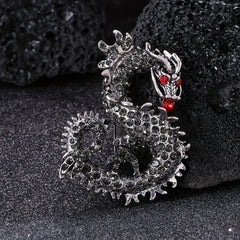 Gothic Ice Dragon Brooch Hip Hop Rapper Jewelry Accessory