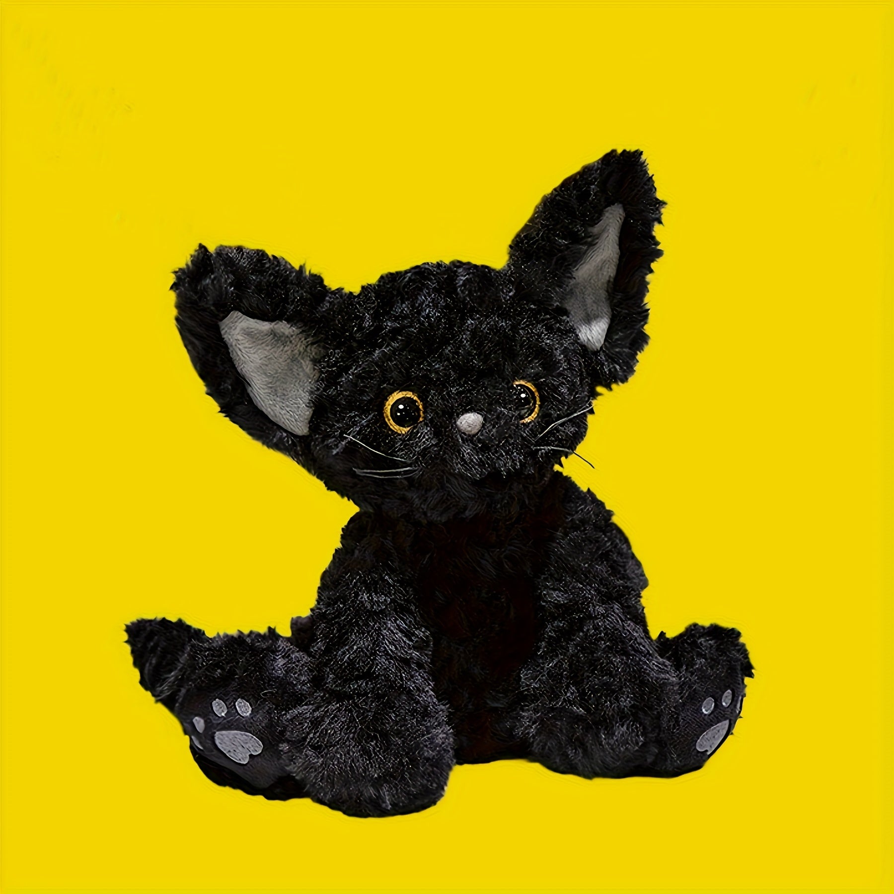 TINICOOCAT Plush Cat Toy with Lifelike Fur & Expressive Eyes