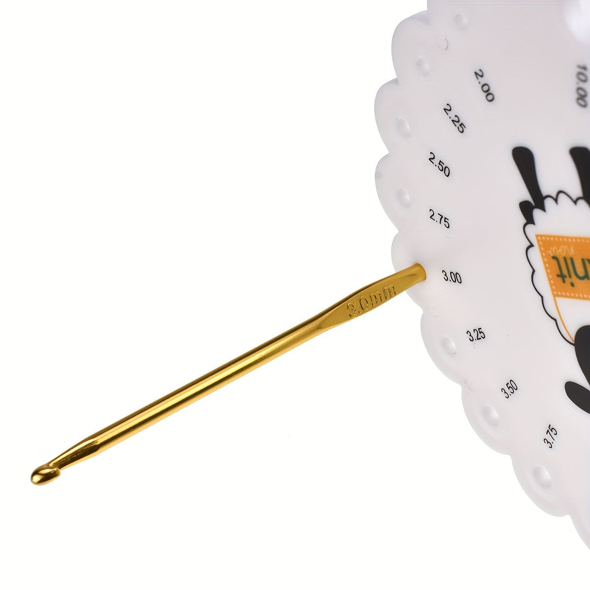 1pc Crochet Knitting Needle Ruler Gauge ABS Plastic