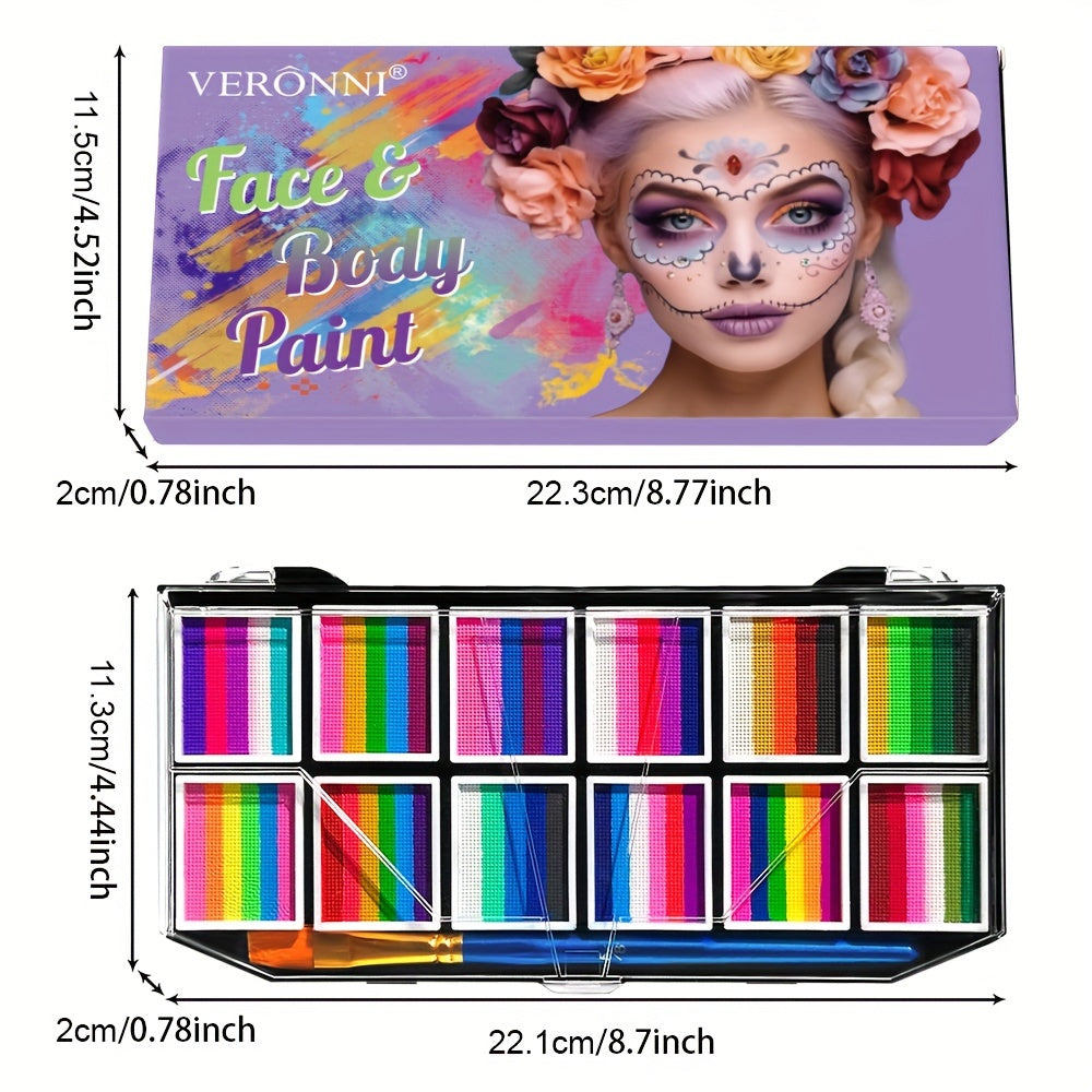 Face and Body Paint Palette Set for Halloween Makeup