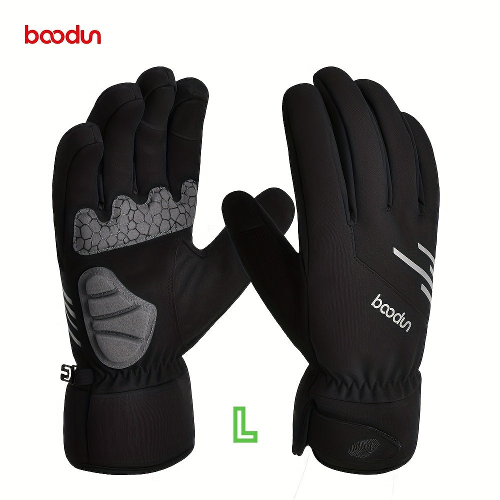 Thickened Long Finger Cycling Gloves Waterproof Skiing Gloves