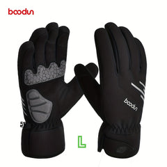 Thickened Long Finger Cycling Gloves Waterproof Skiing Gloves