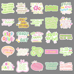 50pcs Inspirational Vinyl Stickers for Laptops Phones