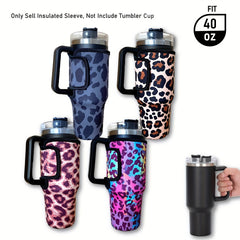 Leopard Print 40oz Cup Sleeve - Scratch Resistant Bottle Protector