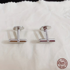 925 Silver Cufflinks Men's High Suit Button Shirt Studs Accessories