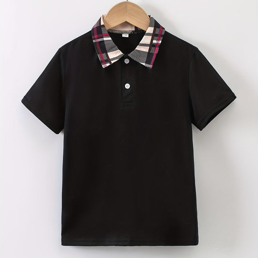 Boys Creative Polo Shirt Lightweight Short Sleeve Tee