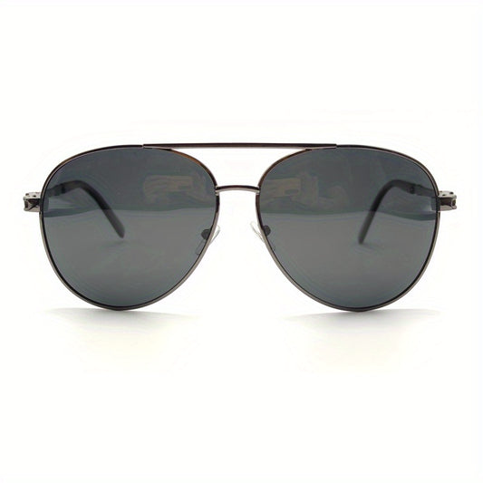 Men's Casual Toad Mirror Metal Frame Polarized Lenses UV400 Glasses
