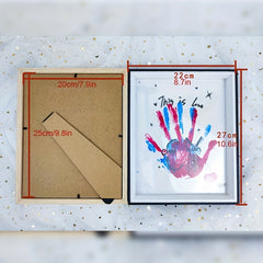 DIY Hand And Foot Print Set With Photo Frame 25 4 Cm Minimalist Picture Frame