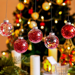 6pcs Christmas Tree Pendant Ball Family Party Decoration