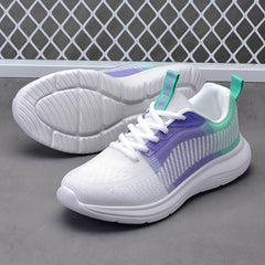 Women's Ombre Mesh Athletic Running Shoes Lace-up Casual Sneakers