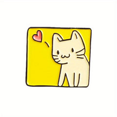 Caffey Cat Breast Pins for Girls Cute Cartoon Animal