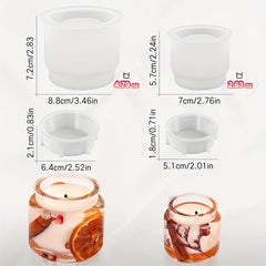 DIY Epoxy Resin Storage Jar Silicone Mold with Lid