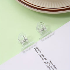 20pcs Transparent Ticket Clip File Folder Snack Sealing