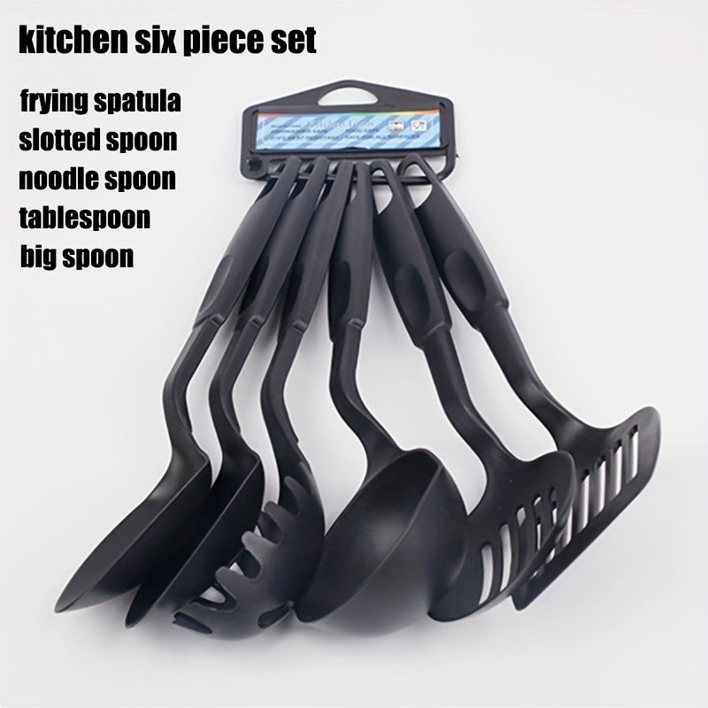 6pcs Nylon Utensil Set Non Stick Cooking Utensils Washable Kitchen Restaurant