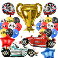 27pcs Racing Car Birthday Party Supplies Balloons Set