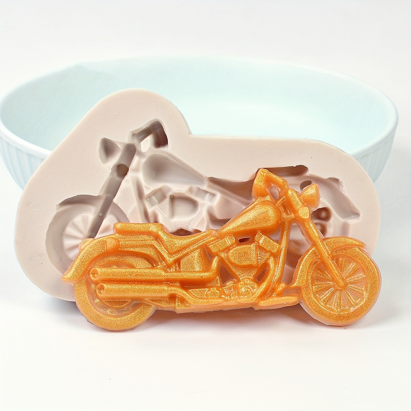 1pc 3D Motorcycle Silicone Mold for Baking Fondant Cake Decorating