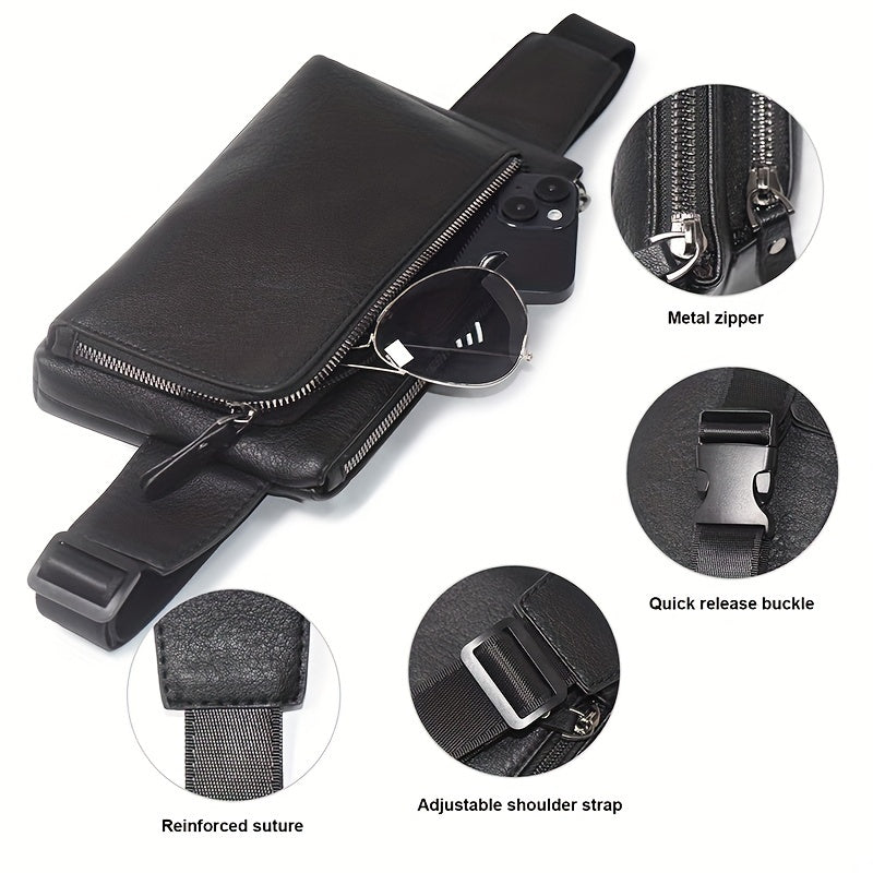 Leather Sling Fanny Pack for Men & Women
