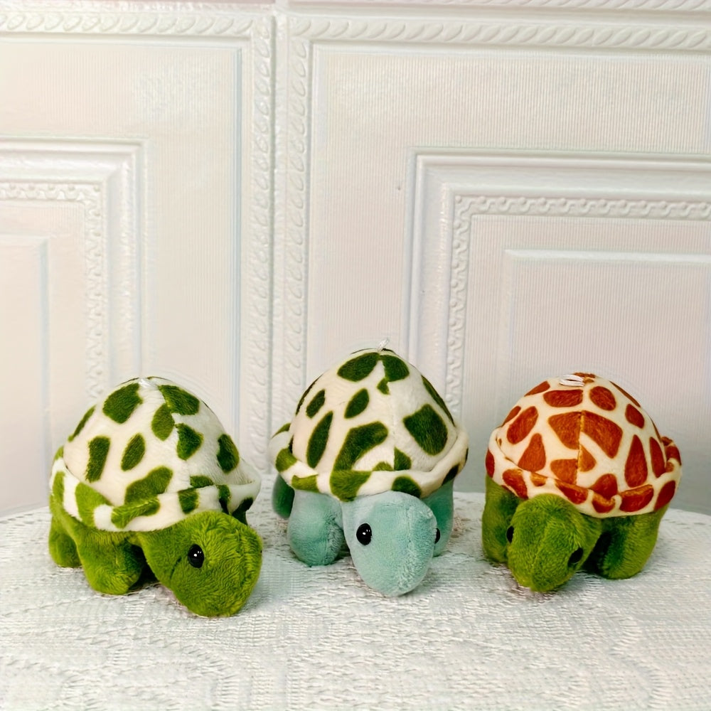 Soft Plush Turtle Toy with Block Shell & Posable Legs