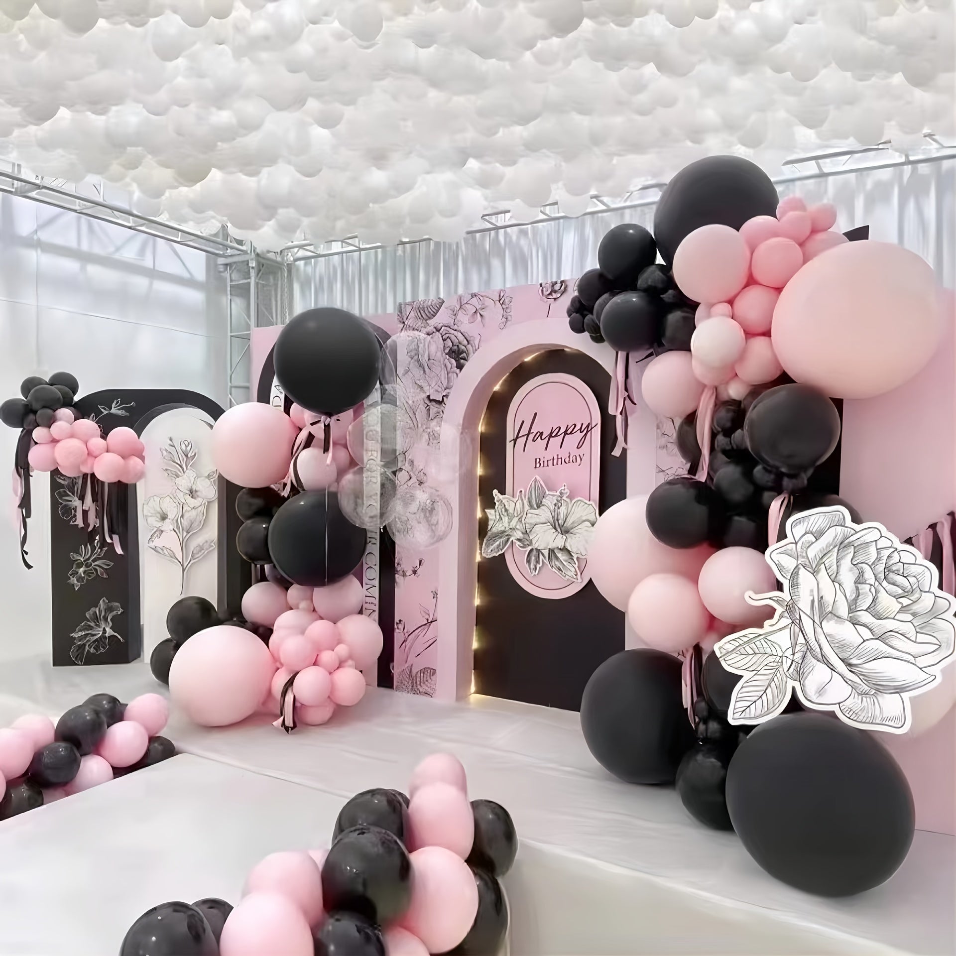 Pink and Lemon Balloon Set for Party Decoration