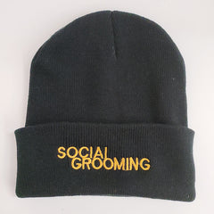 Letter Embroidered Knitted Hat Brimless Unisex Cap