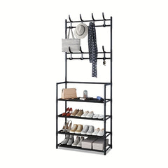Standing Shoe Rack Shoes Coat Garment Rack Storage Multifunctional