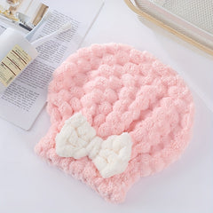 Thick Hair Towel & Absorbent Shower Cap Set - Soft & Skin-friendly