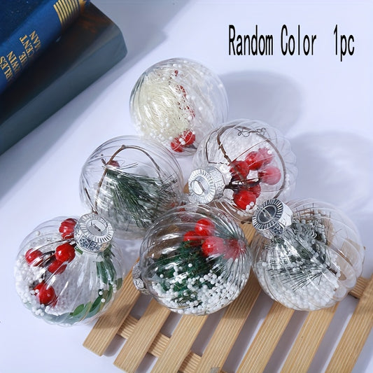Transparent Plastic Fillable Ornament Balls for Christmas Decoration