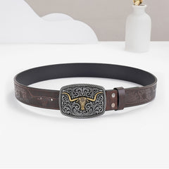 Western Cowboy Vintage Leather Belt