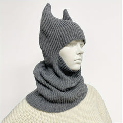 Unisex Rabbit Ear Hat Knitted Woolen Hat 3D Animal