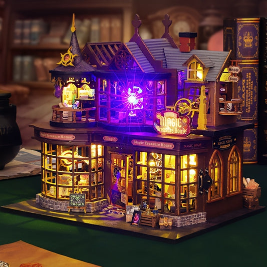 MAOMIYU Vintage Magic Treasure House DIY Wooden Model Kit 3D Puzzle