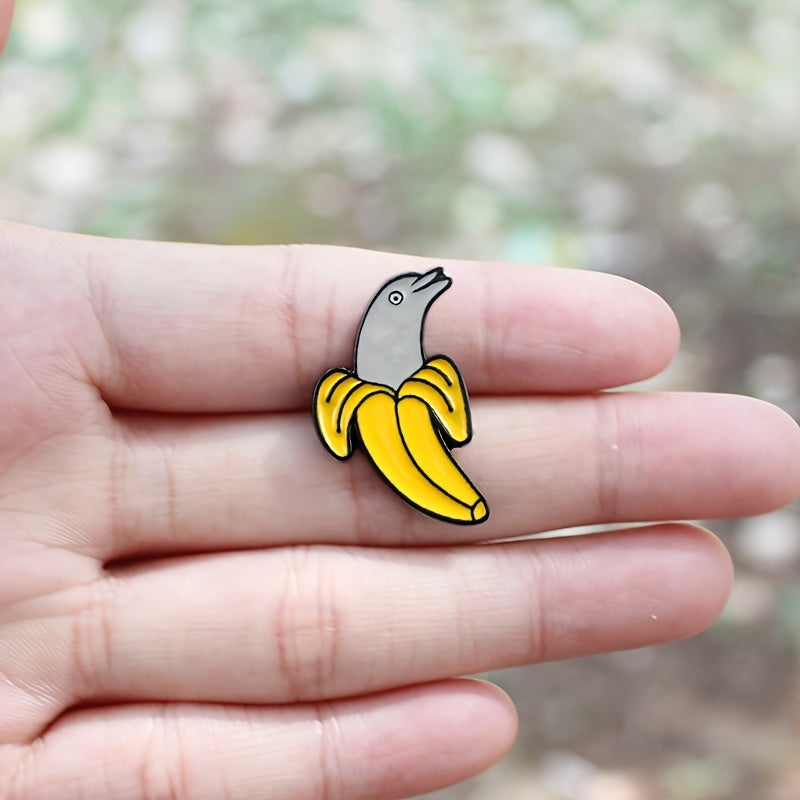 Cartoon Banana Brooch Pin Funny Fruit Lapel Badge Jewelry