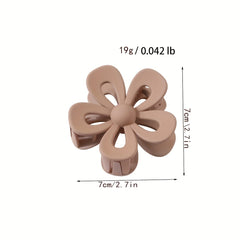 Frosted Hair Claw Hollow Flower Hair Claw Nonslip Ponytail Holder