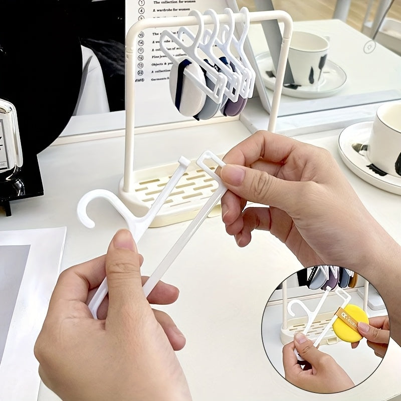 Doll House Mini Hanger Set with Hooks - Clothes & Shoe Rack for Dolls