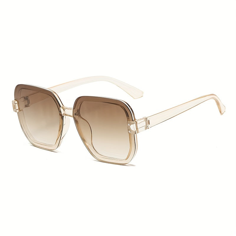 Y2K Large Square Sunglasses Gradient UV400 Sun Shades for Travel