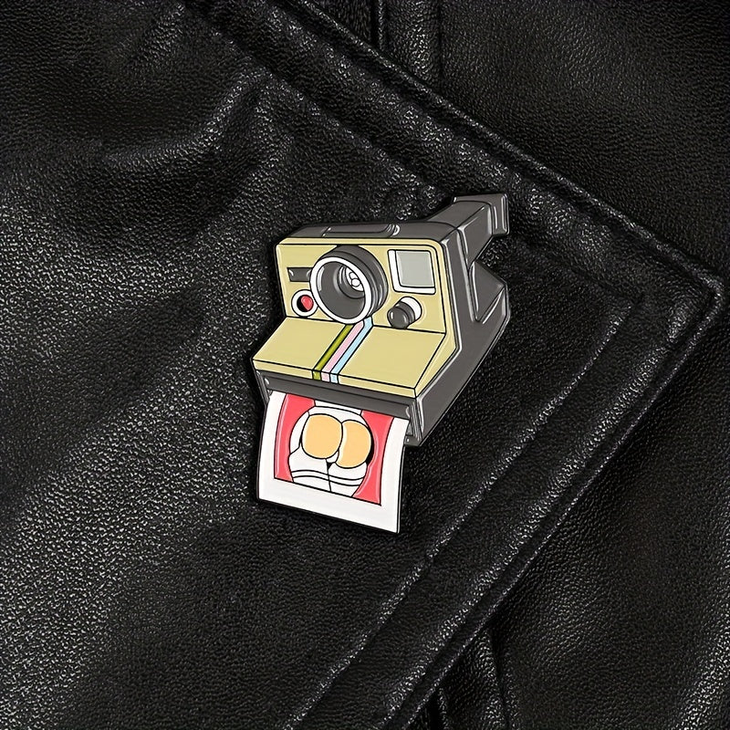 Polaroid Camera Enamel Brooch