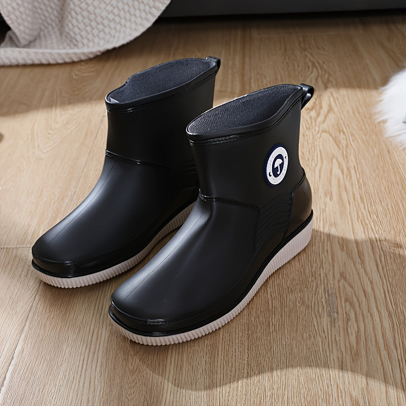 Umbrella Patch Slip On Rain Boots Women's Footwear