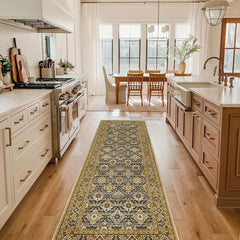 Stain Resistant Boho Persian Runner Rug Soft Non Slip Washable Carpet