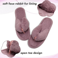 Women's Memory Foam Slippers Soft Plush Indoor Bedroom Shoes