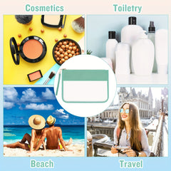 Clear PVC Flat Pouch Cosme Bag with Wristlet