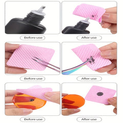 Lint Glue Cleaning Pads Non Woven Eyelashes Nail Polish Makeup Remover Wipes