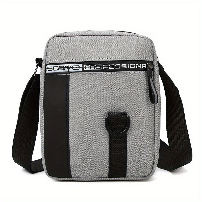 Mini Canvas Crossbody Bag Letter Zipper Mobile Phone Bag