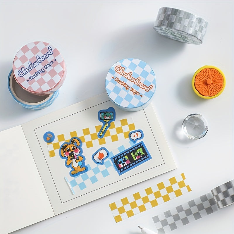 1pc Checkered Series Washi Tape Grid Pattern For DIY Paper Crafts