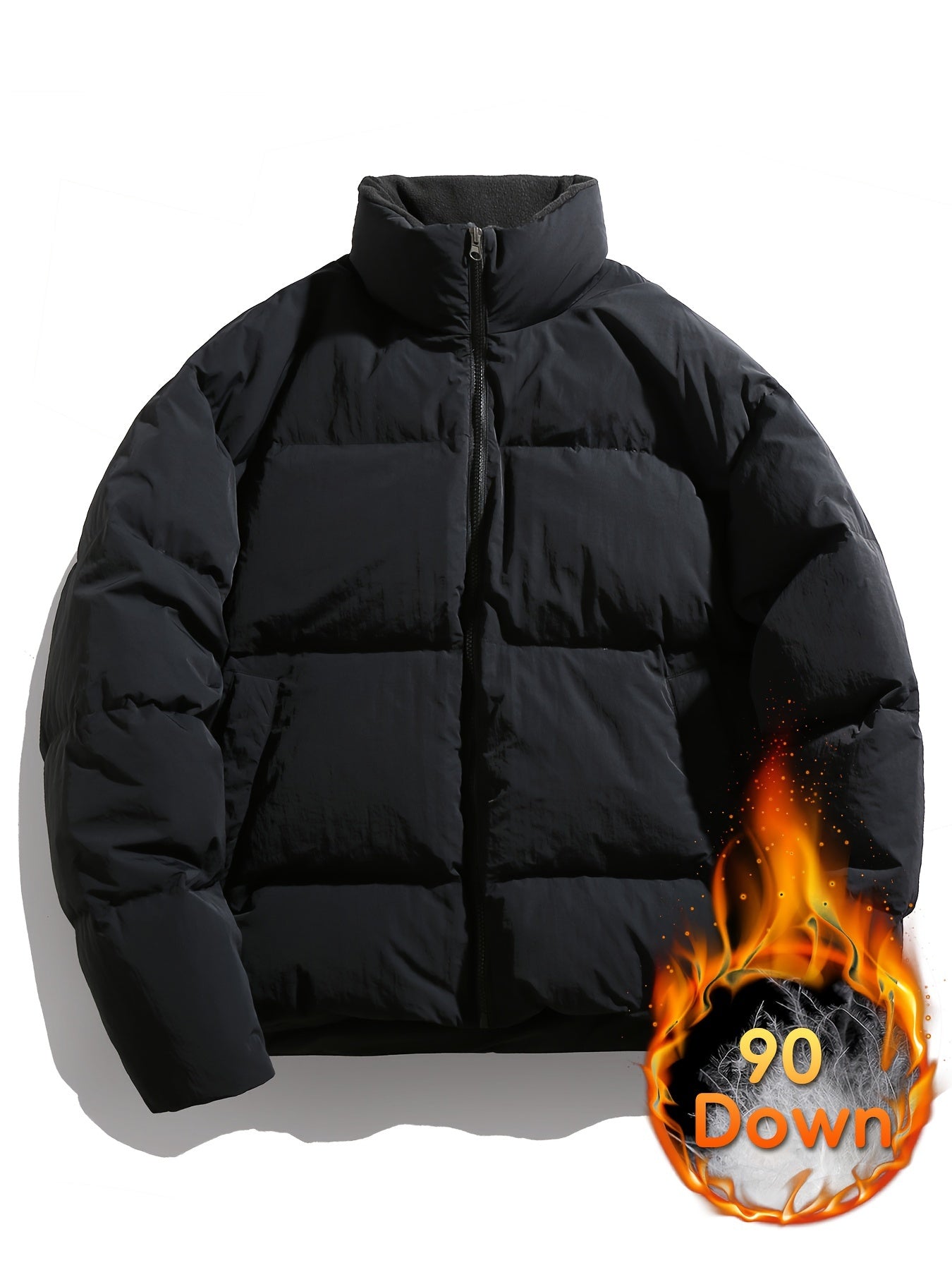 Women's Loose Winter Puffer Jacket Stand Collar