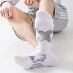 5 Pairs Men's Thin Cotton Sport Anklets for Running Football Basketball